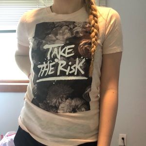 “take the risk” light pink t-shirt